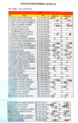 Absensi Day 2 DKV